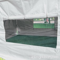 Quictent Privacy 10x15 EZ Pop Up Canopy Party Tent Gazebo 100% Waterproof with Sides and Mesh Windows Red